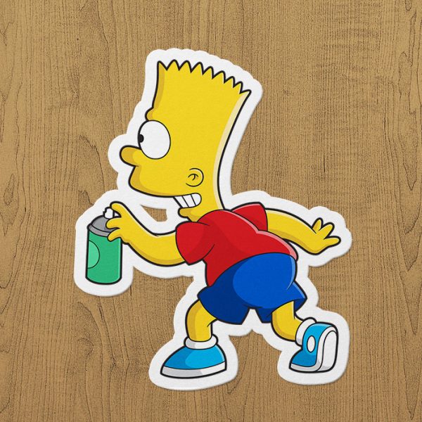 graffitici bart simpson sticker etiket