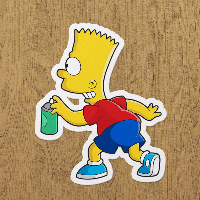 graffitici bart simpson sticker etiket graffitici bart simpson sticker etiket