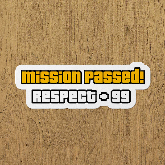 gta mission passed sticker etiket gta mission passed sticker etiket