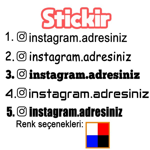 Kişiye özel instagram sticker