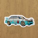 jackboys racing car sticker etiket