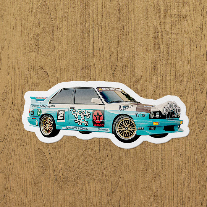 jackboys racing car sticker etiket