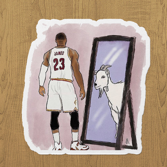 lebron the goat sticker etiket lebron the goat sticker etiket