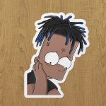 xxxtentacion bart sticker etiket