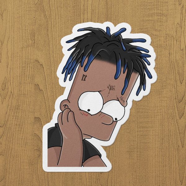 xxxtentacion bart sticker etiket