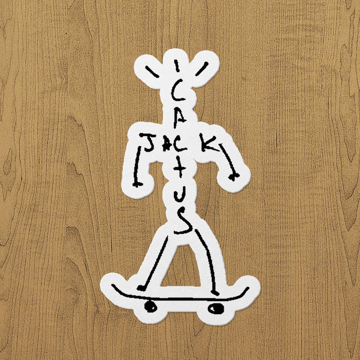 Cactus Jack Skateboarding Sticker ETİKET Cactus Jack Skateboarding Sticker ETİKET
