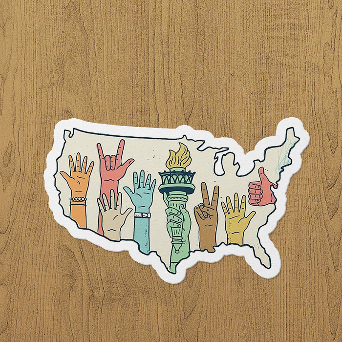 Melting Pot Sticker etiket Melting Pot Sticker etiket