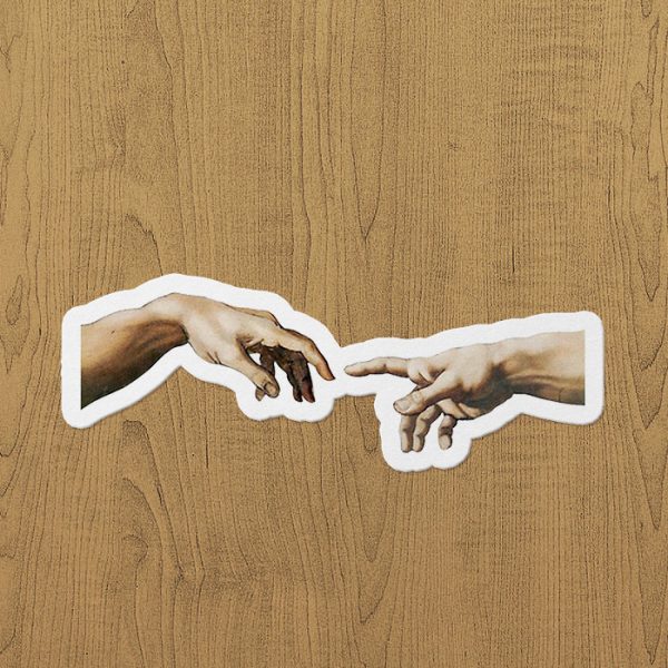 Hand Touch Sticker etiket