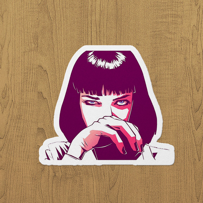 Mia Wallace Sticker Etiket Mia Wallace Sticker Etiket