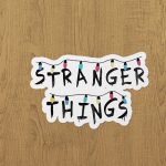 Stragner Things Lamp Sticker etiket