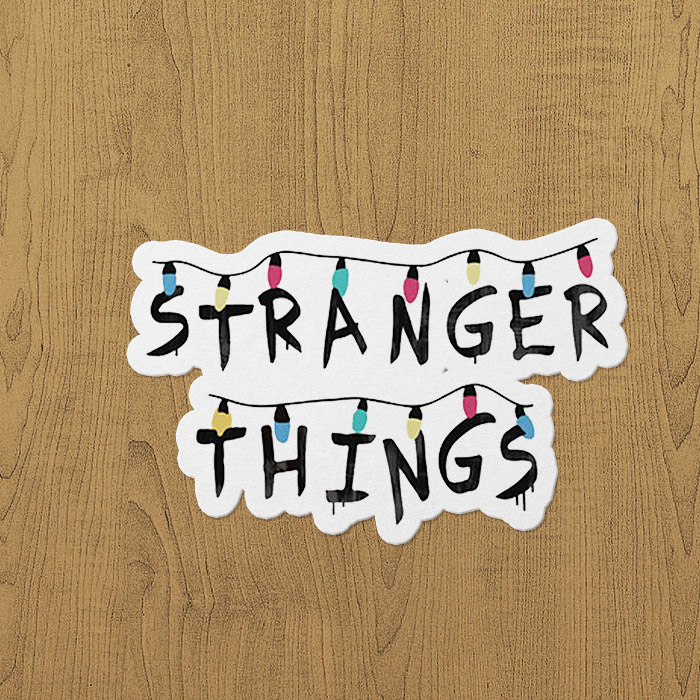 Stragner Things Lamp Sticker etiket Stragner Things Lamp Sticker etiket