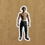 Travis Scott Action Figure Sticker etiket