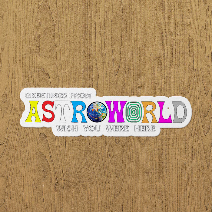 Astroworld Sticker etiket Astroworld Sticker etiket