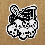 Death Cat Sticker etiket
