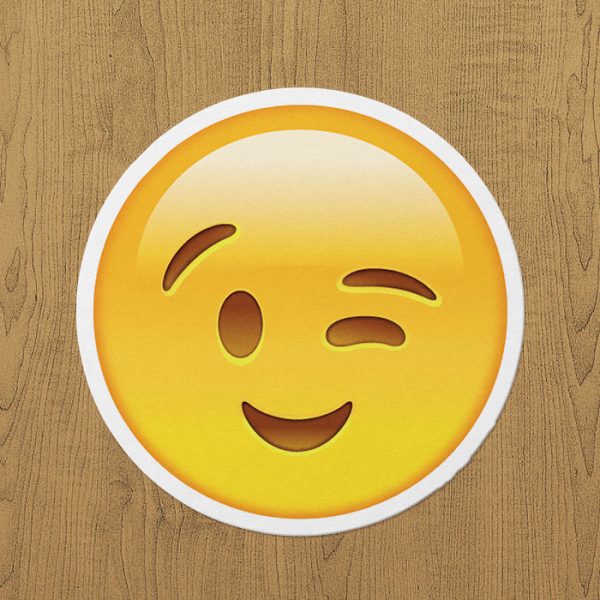 Göz Kırpma Emoji Sticker etiket