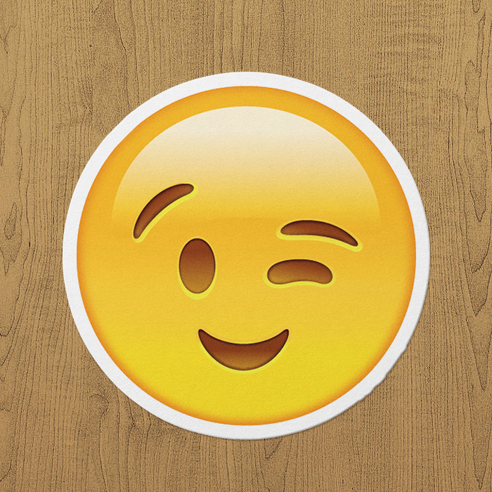 Göz Kırpma Emoji Sticker etiket Göz Kırpma Emoji Sticker etiket