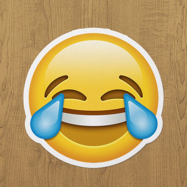 Kahkaha Emoji Sticker etiket