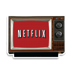 Netflix Tv Sticker etiket