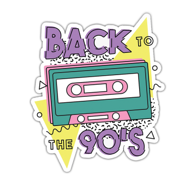 Back To The 90's Sticker Etiket