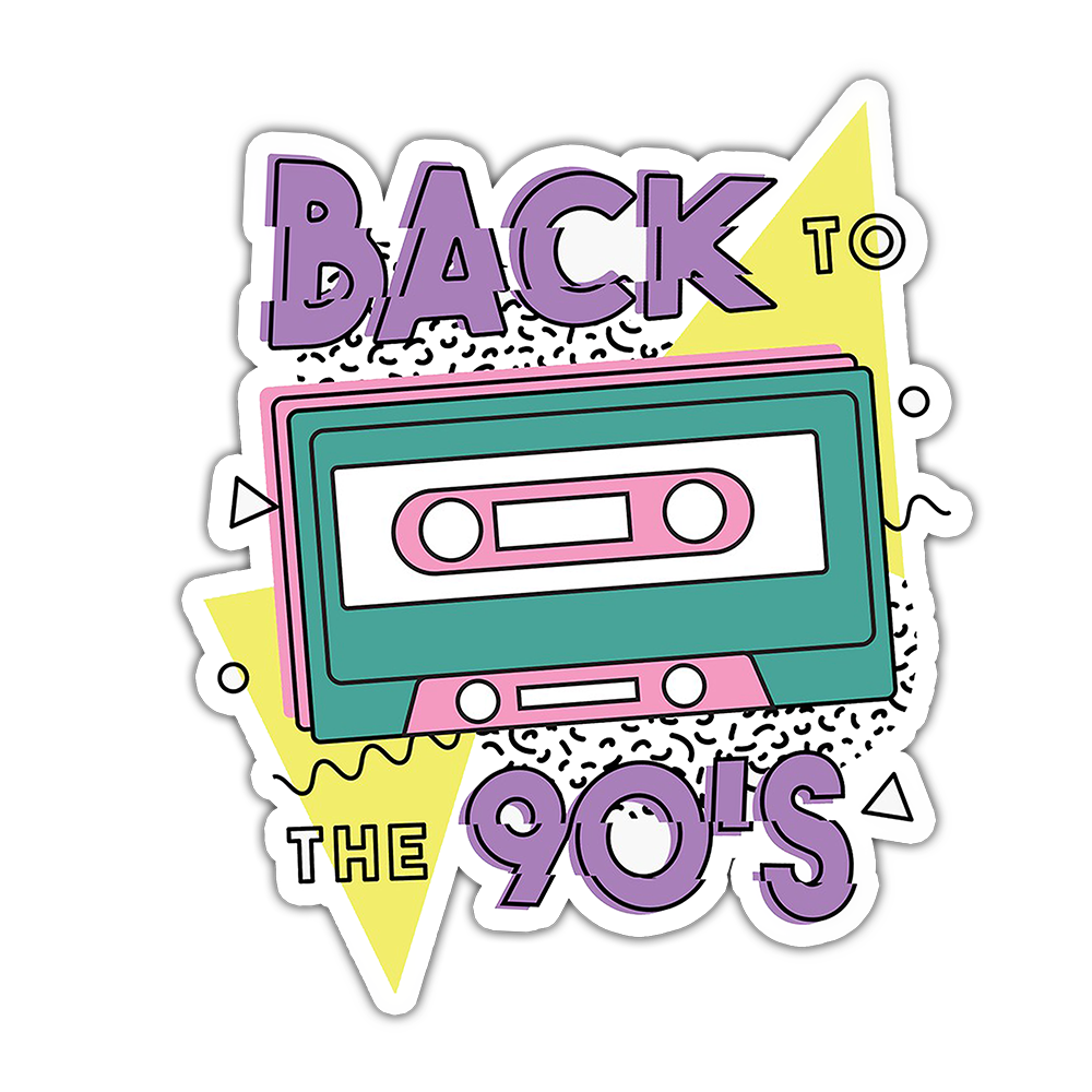 Back To The 90’s Sticker Etiket Back To The 90's Sticker Etiket