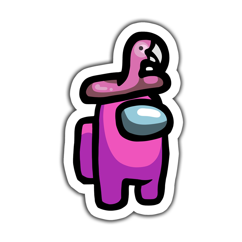 Among Us Pembe Flamingo Sticker etiket Among Us Pembe Flamingo Sticker etiket