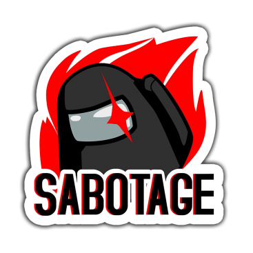 Among Us Sabotage Sticker etiket