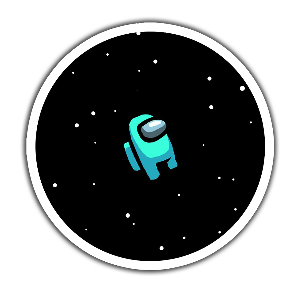 Among Us Uzay Boşluğu Sticker etiket Among Us Uzay Boşluğu Sticker etiket