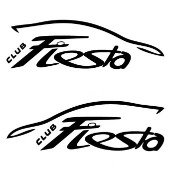 Fiesta Club Araba Kelebek cam sticker etiket