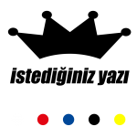 İsme özel kral tacı sticker