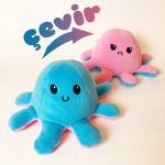 peluş ahtapot mavi pembe