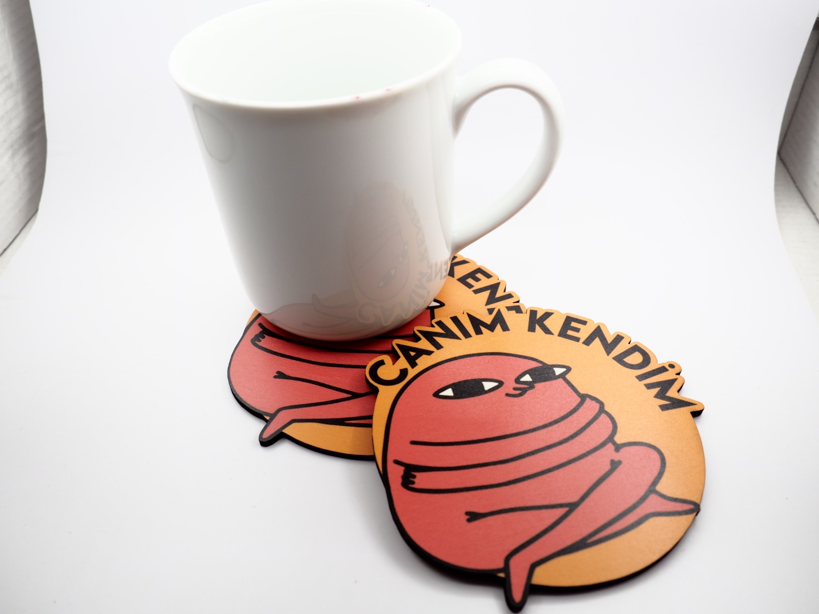 Canım kendim ahşap bardak altılıgı Canım kendim ahşap bardak altılıgı