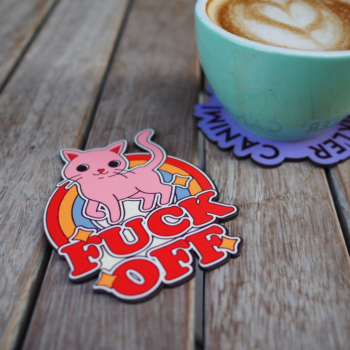 Fuck Off Bardak Altlığı Fuck Off Bardak Altlığı