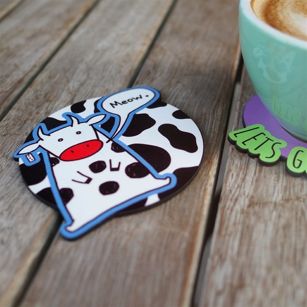 İnek Bardak Altlığı İnek Bardak Altlığı