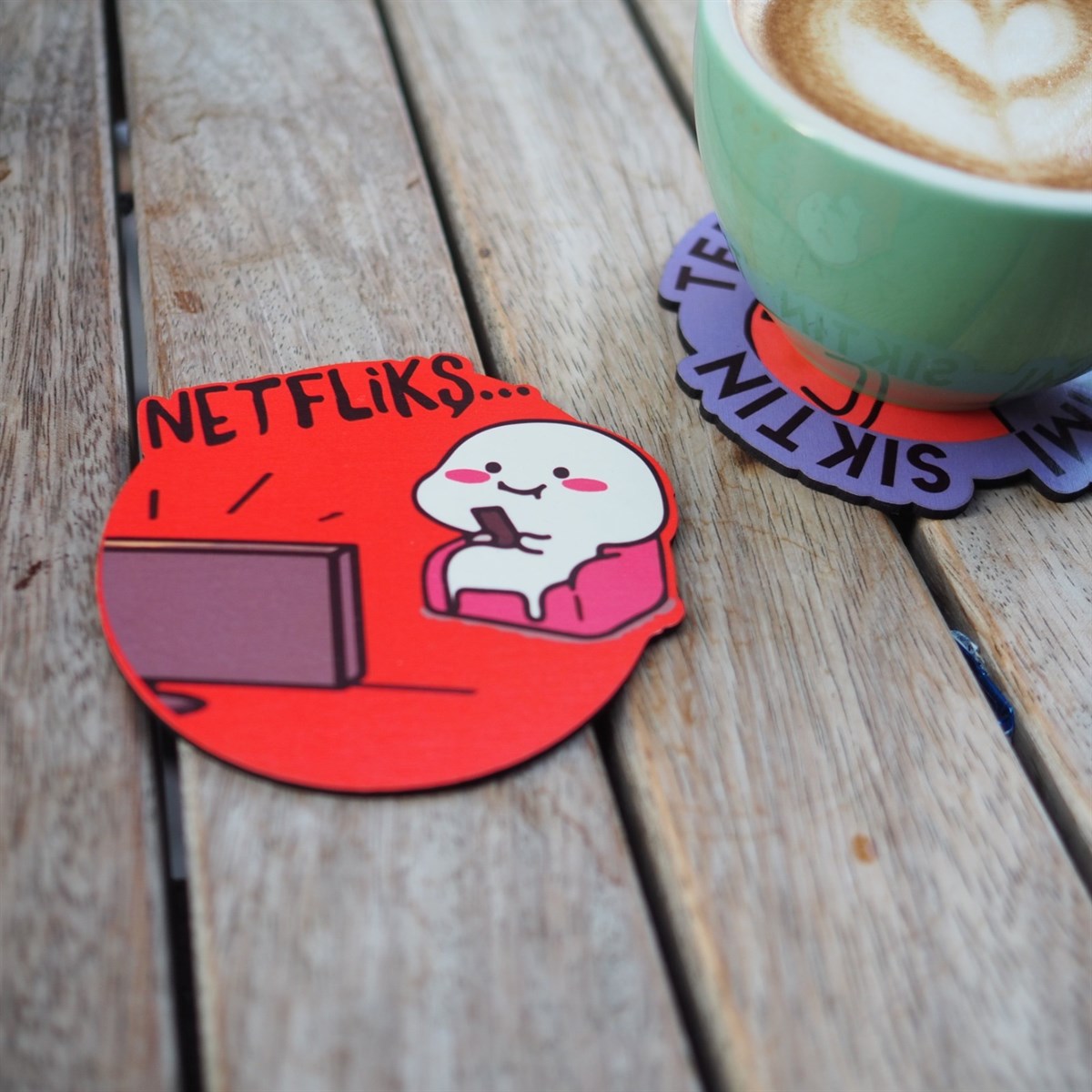 Netflikş Bardak Altlığı Netflikş Bardak Altlığı