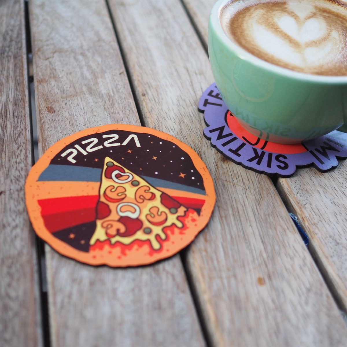 Pizza Bardak Altlığı