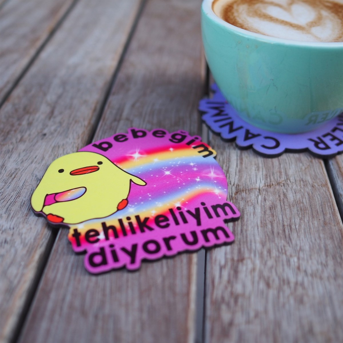 Tehlikeliyim Diyorum Bardak Altlığı Tehlikeliyim Diyorum Bardak Altlığı