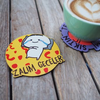 Zalım Geceler Bardak Altlığı