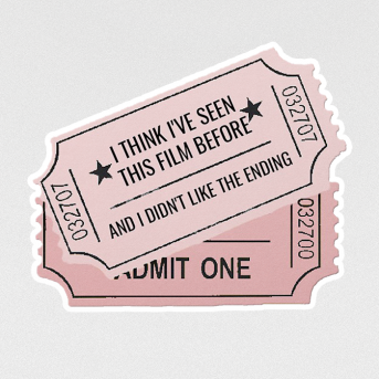 exile ticket sticker etiket