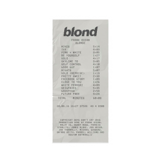 frank ocean blond sticker etiket