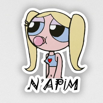 Bubbles Napim sticker etiket