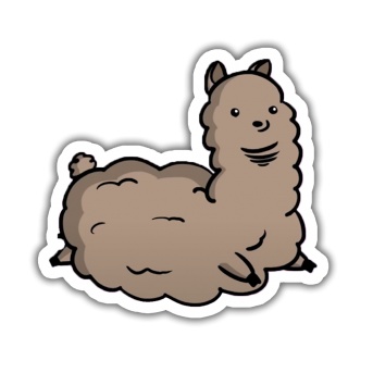 Tombiş Lama Sticker etiket çıkartma