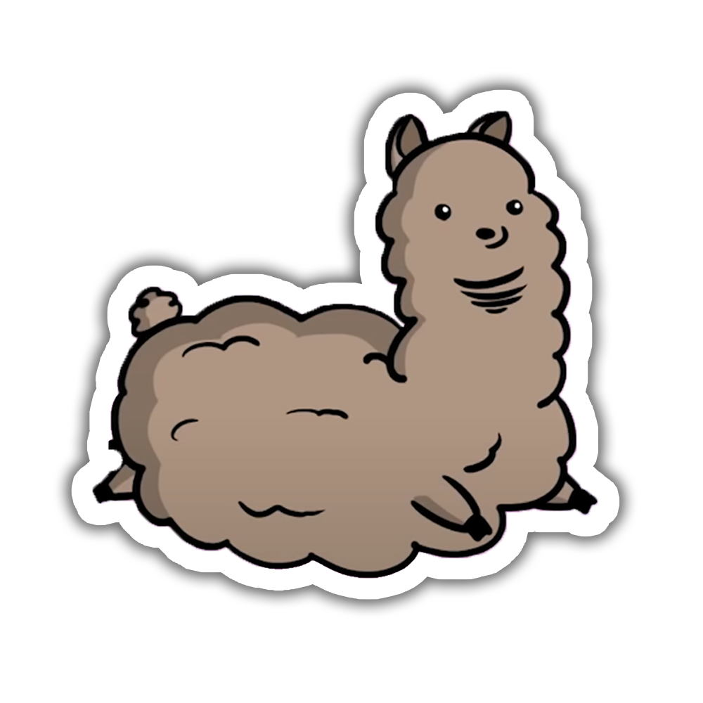 Tombiş Lama Sticker etiket çıkartma Tombiş Lama Sticker etiket çıkartma