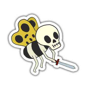Adcenture Time Kelebek İskelet Sticker