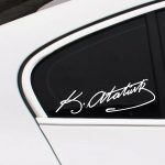Atatürk imzası oto sticker