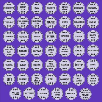 48'li Baharatlık Sticker Seti