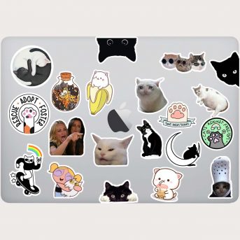 sevimli kedi sticker laptop sticker etiket