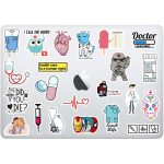 doktor hemşire sağlıkçı sticker etiket seti