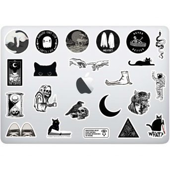 Siyah Beyaz Sticker SETİ