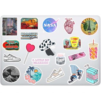 aestetich sticker paketi retro vintage etiketler