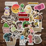 eğlenceli komik internet mizahı sticker paketi laptop etiket